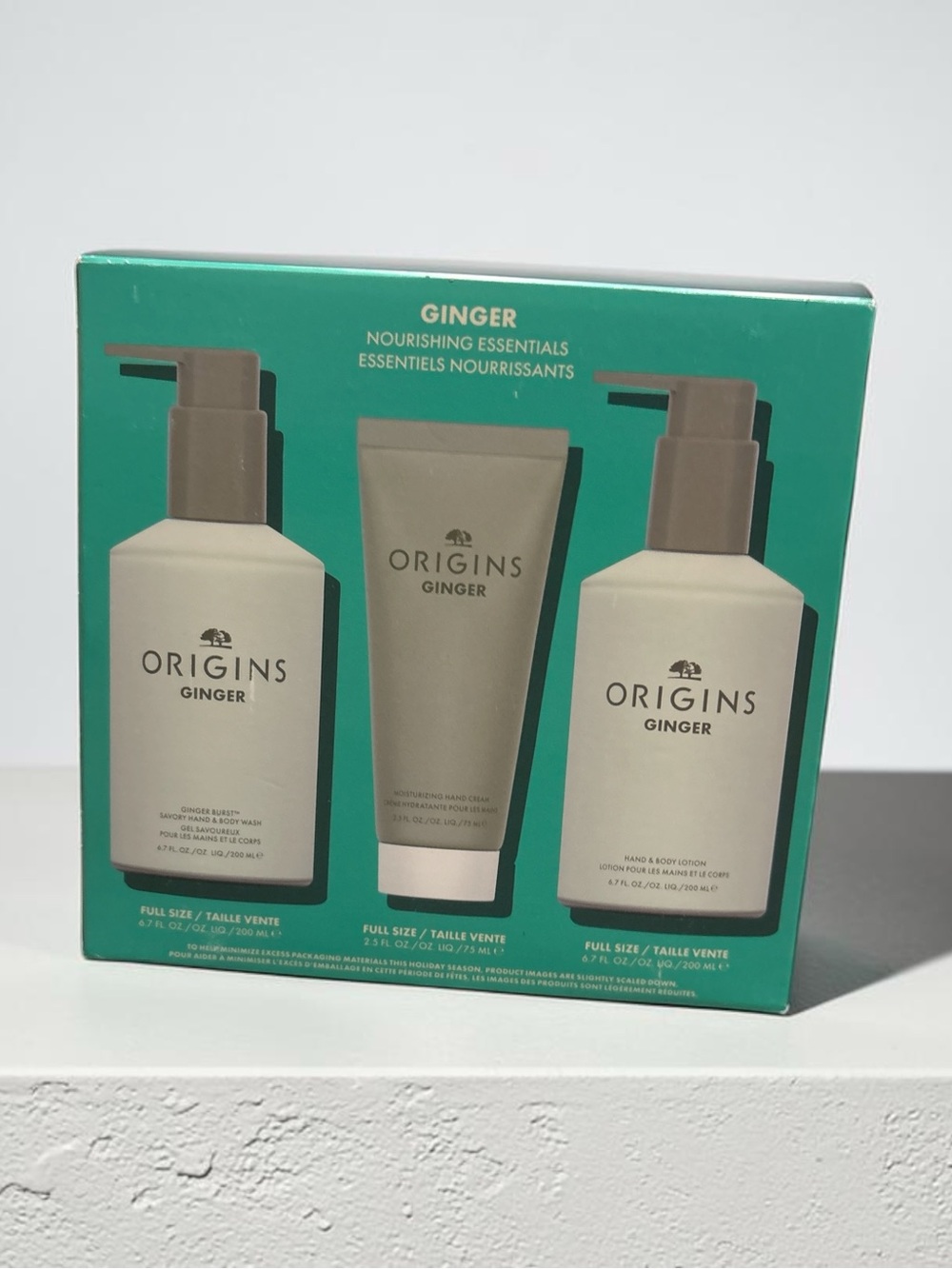 Origins Ginger Body-Indulging Essentials Hand & Body Wash + Hand Cream 3-pcs Set